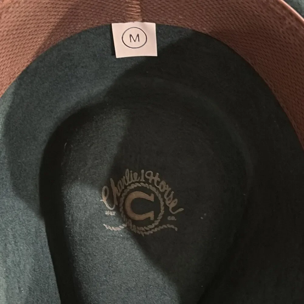 Charlie 1 Horse Dark Green Felt UNISEX  Wool Hat Size Medium